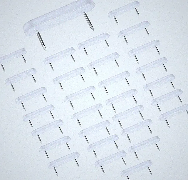 30 Pcs Bedskirt Pins Plastic Head Double Bed Skirt White