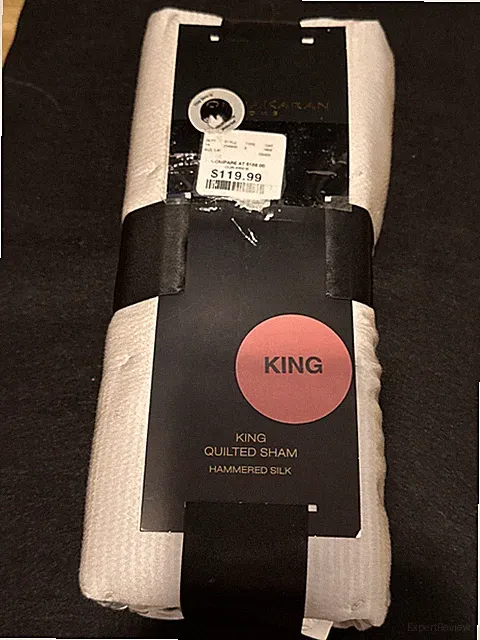 Donna Karan Home Hammered Silk Sham, King 20"X36" Platinum NEW Selling Online