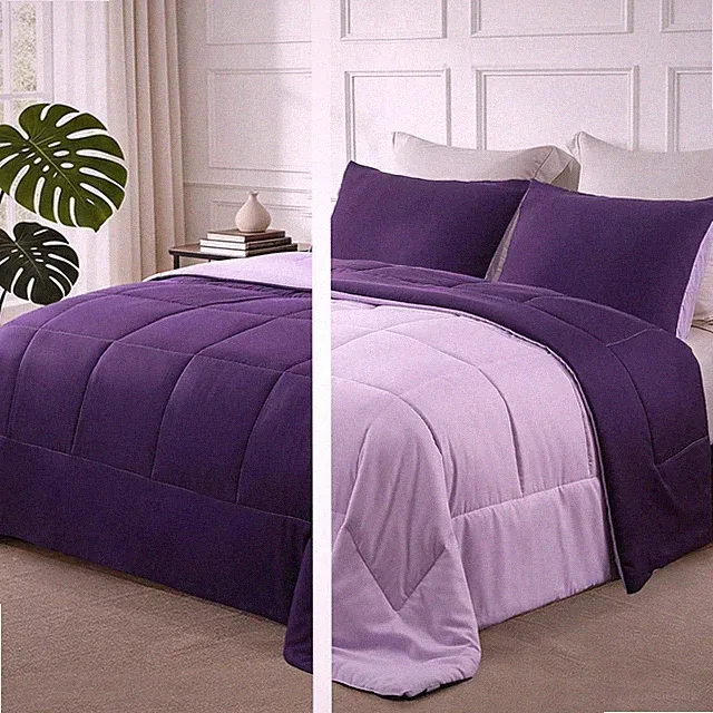 Lightweight Reversible Queen Size Comforter Set, down Alternative Comforter with
