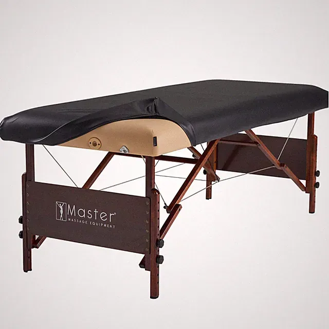 Master Massage Universal Fabric PU Vinyl Leather Table Protection Cover - Black