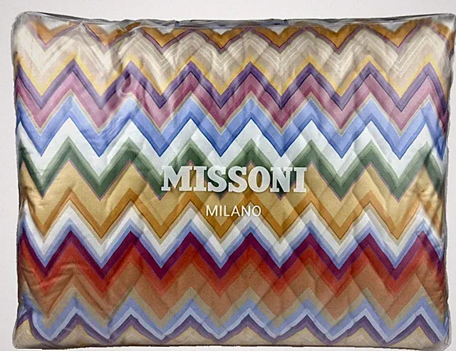 Missoni Milano Andres Oversized King Quilted Bedspread Quilt Multicolor Zigzag