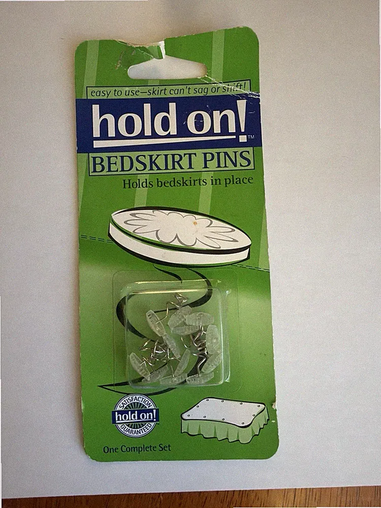 Set of 12 Bedskirt Pins Holds Bed Skirts in Place, Easy to Use, Can't Sag/Shift