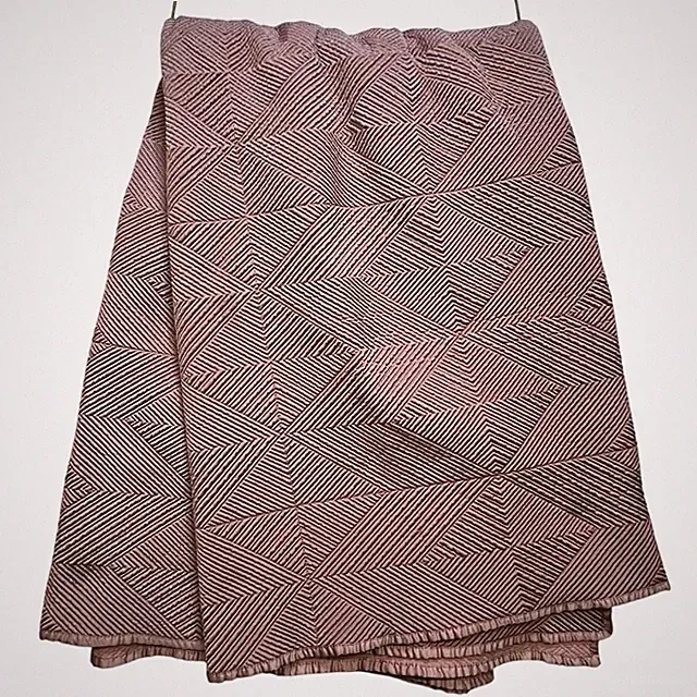 Vintage Wamsutta Reversible Quilt Bliss European Blanket Pink Textured Chevron